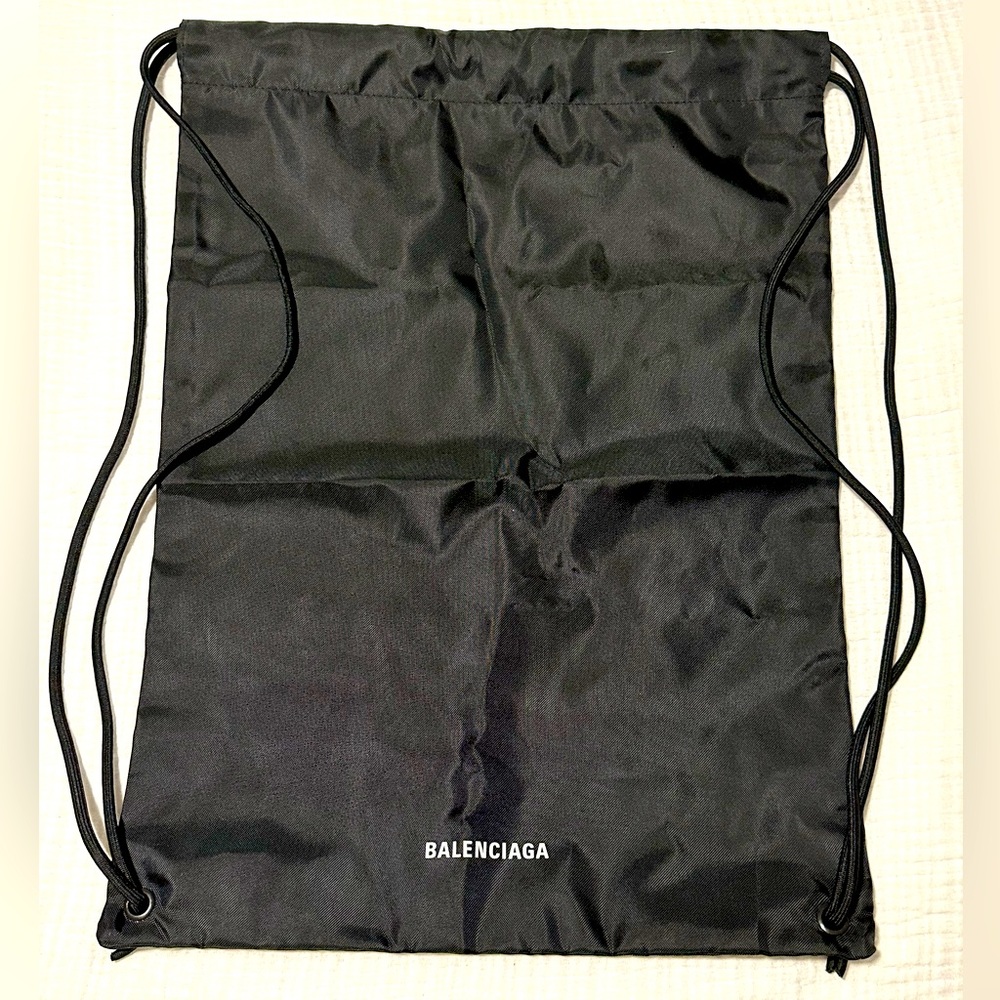 Balenciaga Black Drawstring Backpack